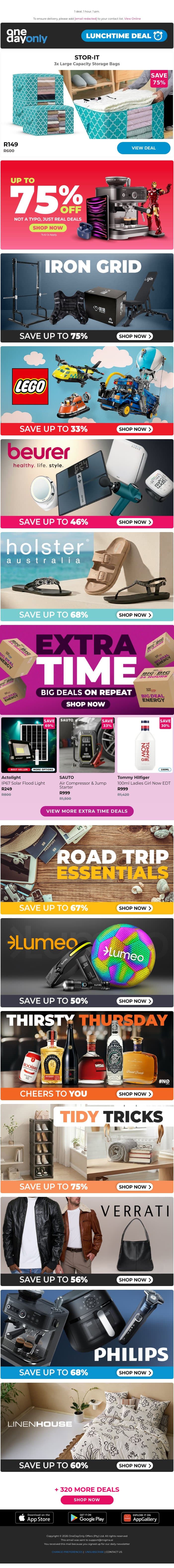 Clear the clutter for 75% less! 🧹 email from Odo screenshot