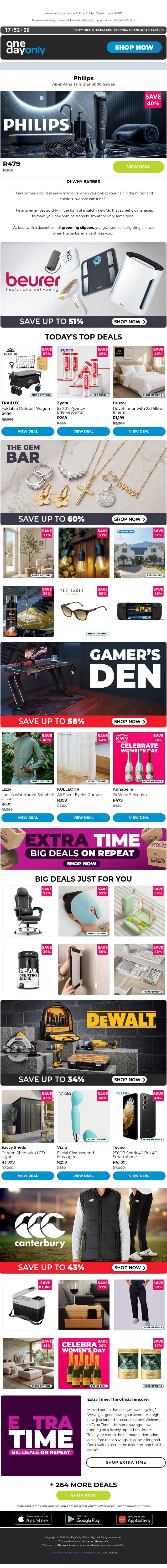 Up to 84% OFF? Heads up! 💇 email from Odo screenshot
