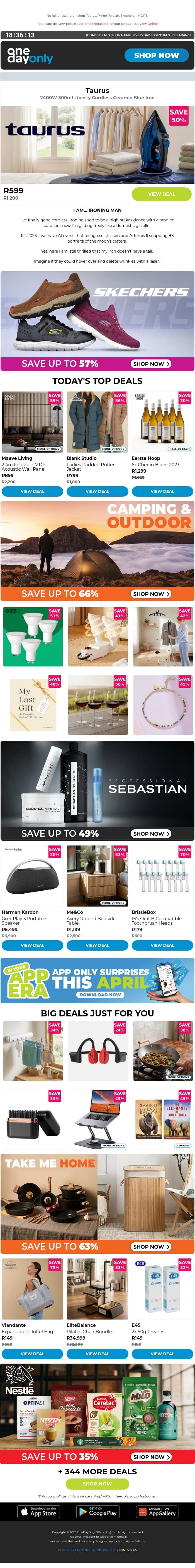 Have you heard? Up to 80% OFF 🙉 email from Odo screenshot