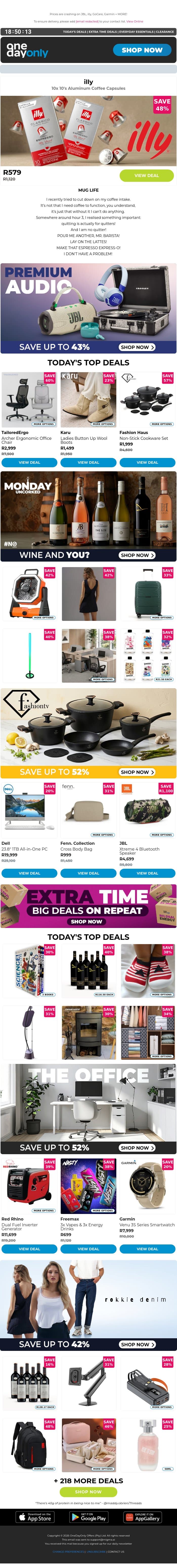 Up to 72% OFF? Welcome to the Midyear Meltdown! email from Odo screenshot