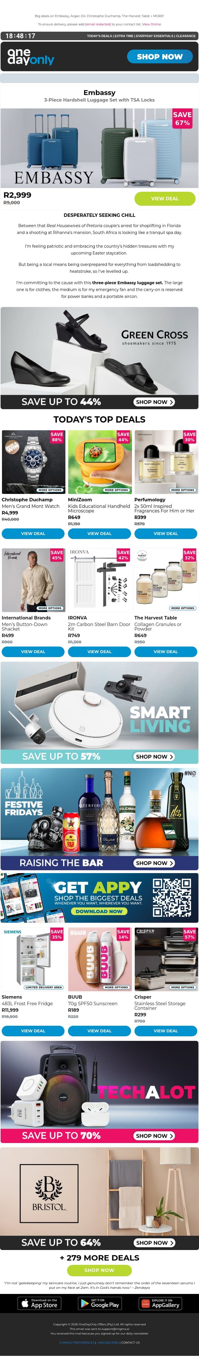 Up to 89% OFF: Oh, it’s on! 🕺🏽 email from Odo screenshot