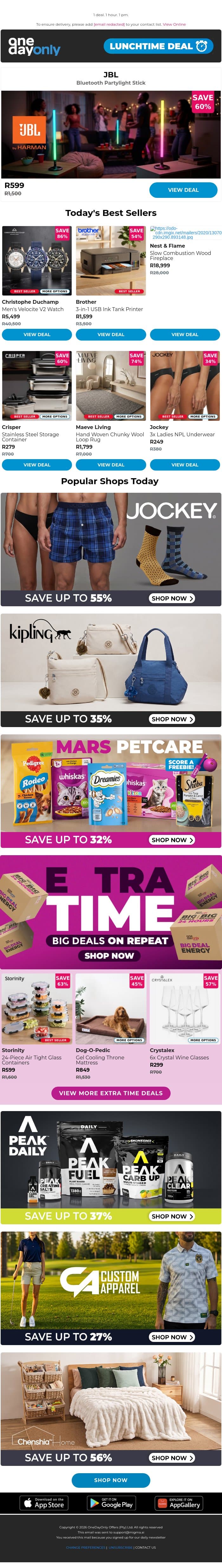 60% OFF? Let’s party 🪩 🕺 email from Odo screenshot