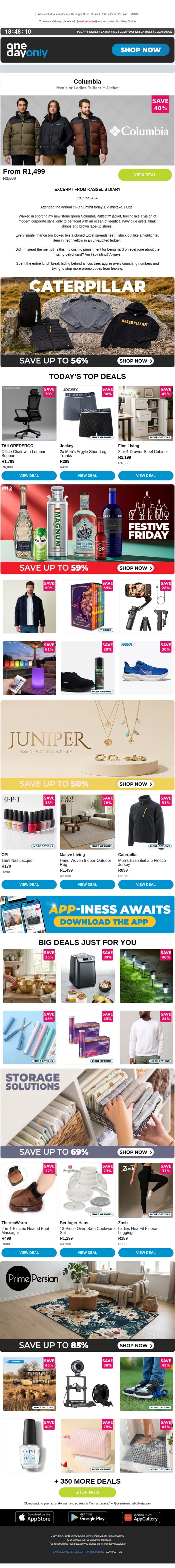 Up to 85% OFF: Not calm. Not collected. 🤪 email from Odo screenshot