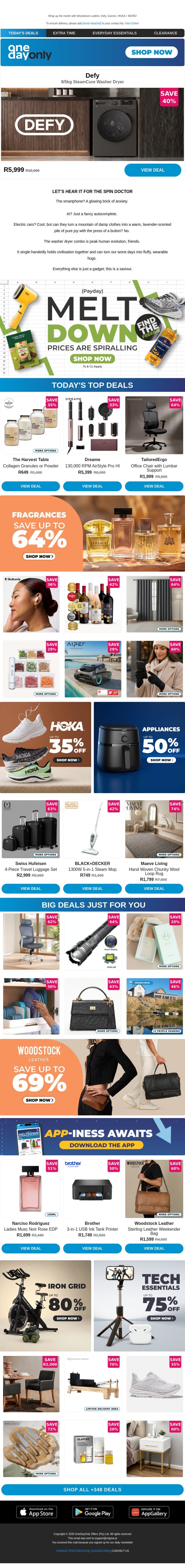 Up to 100% OFF? No stress with this freebie! 😋 email from Odo screenshot