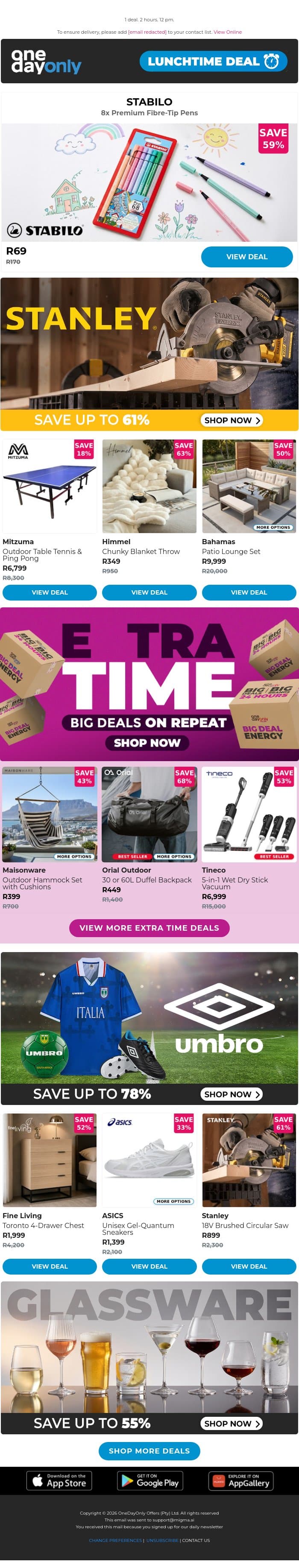 8 for R69 is ink-credible! 🖊️ email from Odo screenshot