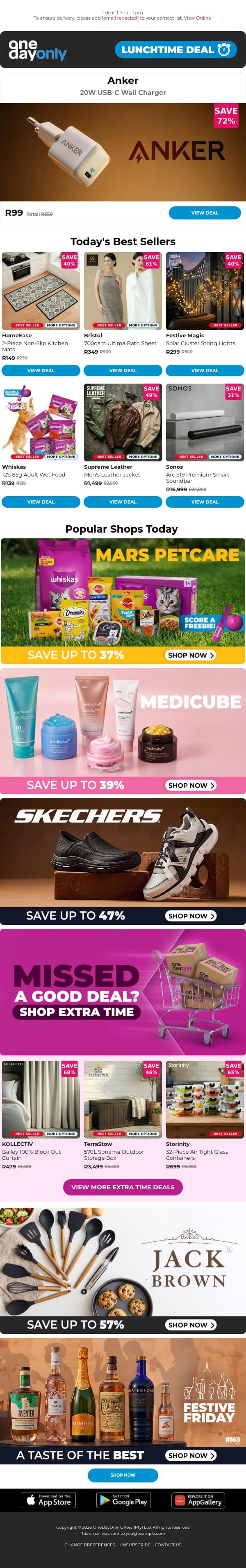 R99 is shockingly cheap! ⚡ email from Odo screenshot