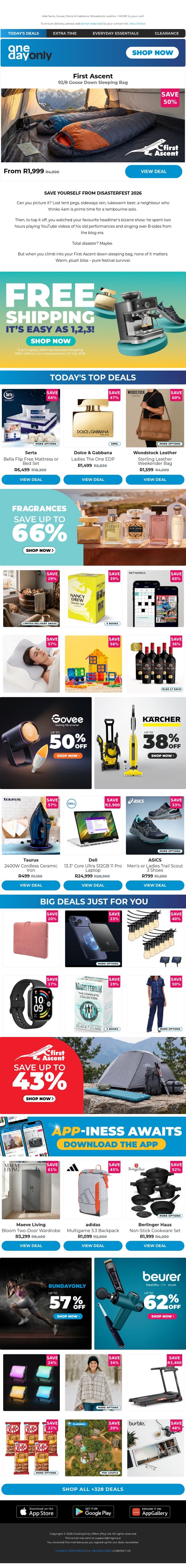 Up to 77% OFF for 1,2,3 FREE Shipping Day 🕺🏽 email from Odo screenshot