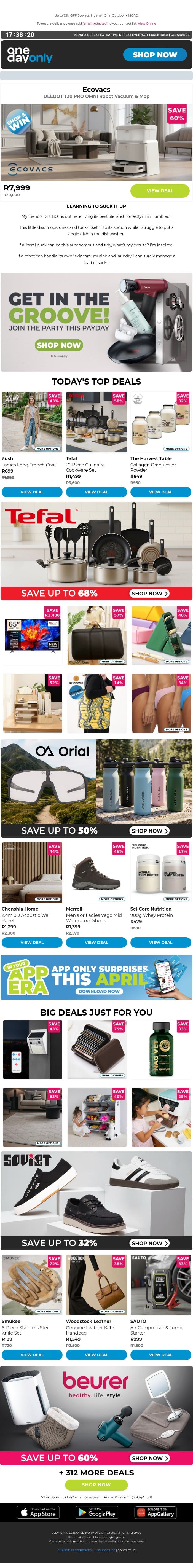 Payday Party 🤝 The long weekend email from Odo screenshot