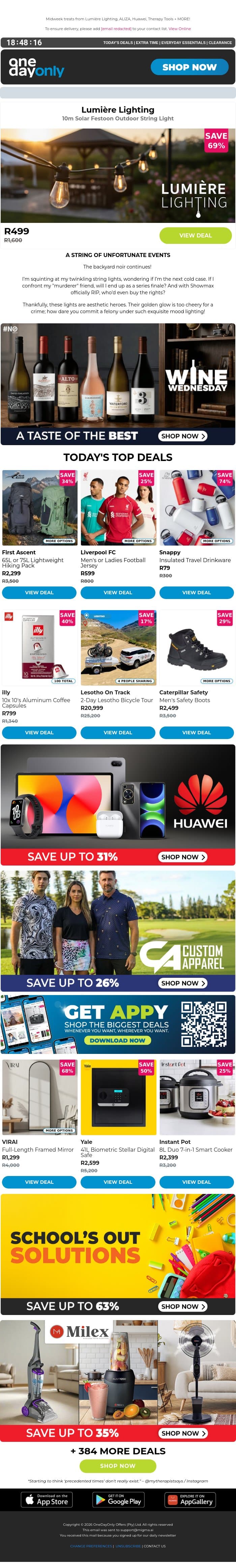 Coming in hot: Up to 80% OFF 🥵 email from Odo screenshot