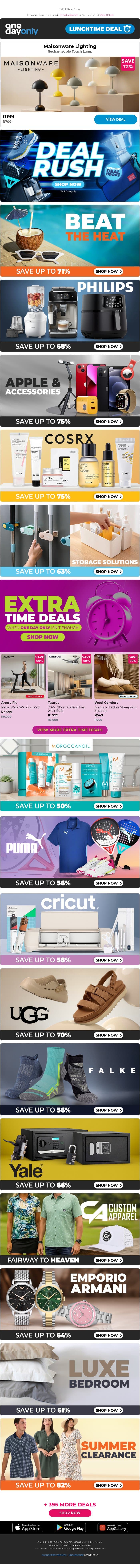 72% OFF? Oh, it’s lit! 💡 email from Odo screenshot