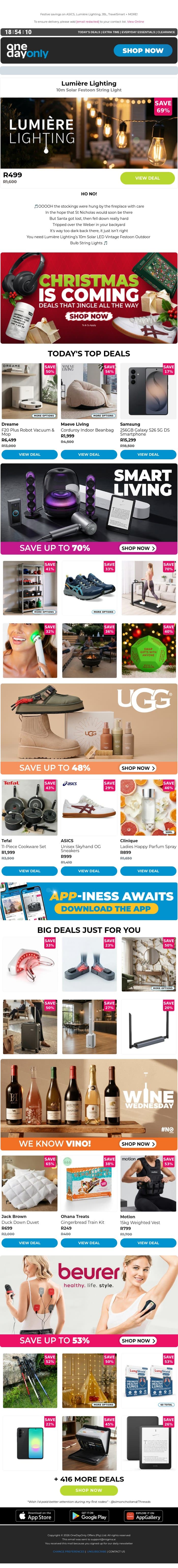 Up to 80% OFF? Ho yeah! 🧑‍🎄 email from Odo screenshot