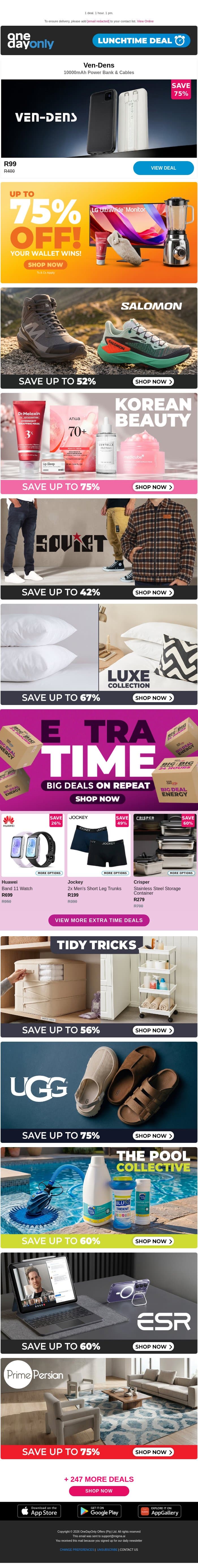 Power up for 75% less ⚡ email from Odo screenshot