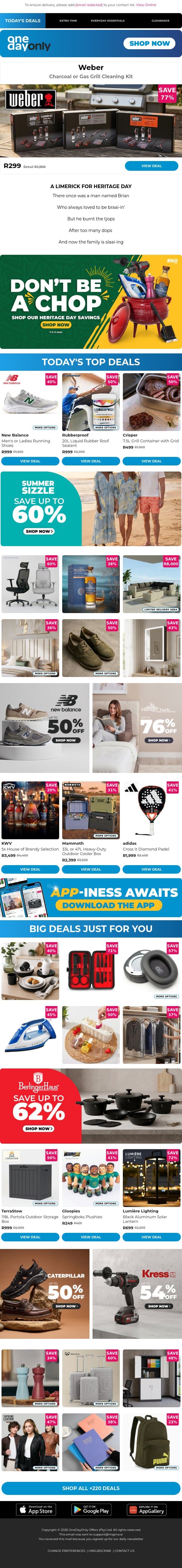 Up to 82% OFF? These deals are HOT! 🔥 email from Odo screenshot