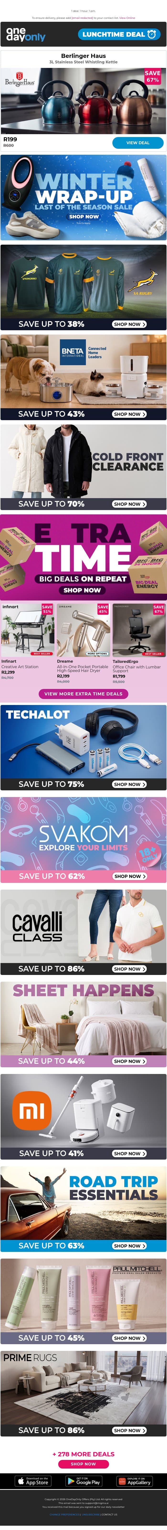 67% OFF? That’s our cup of tea 🍵 email from Odo screenshot