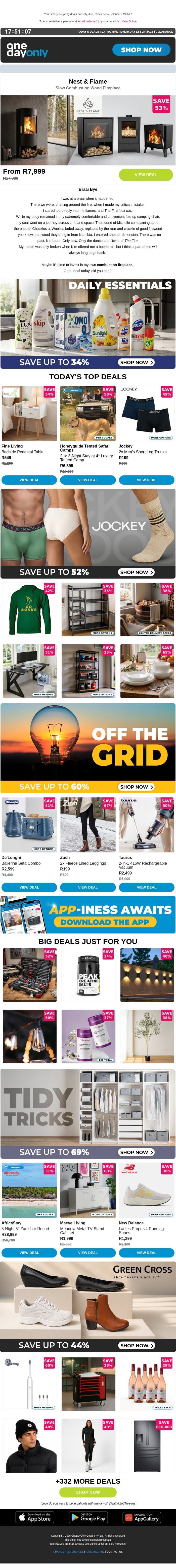 Up to 78% OFF? That’s a hot payday saving! 🔥 email from Odo screenshot