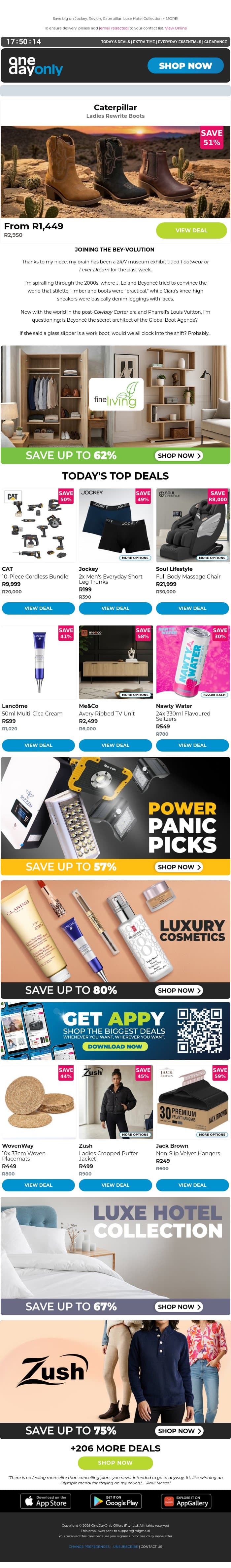 How does up to 80% OFF sound? 😏 email from Odo screenshot