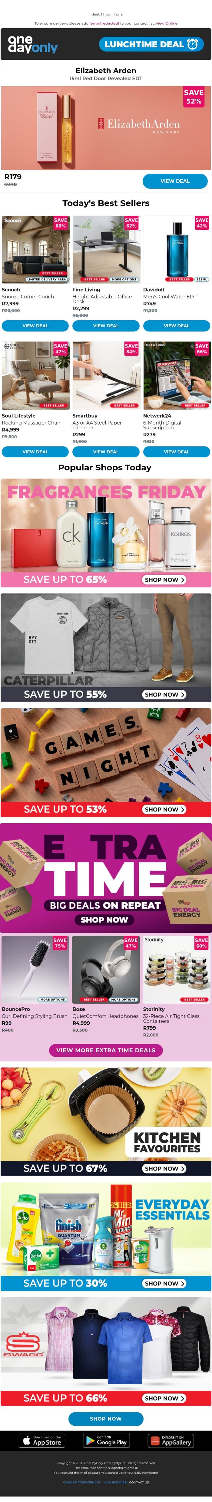 Knock knock. Your 52% OFF deal is here 🚪 email from Odo screenshot
