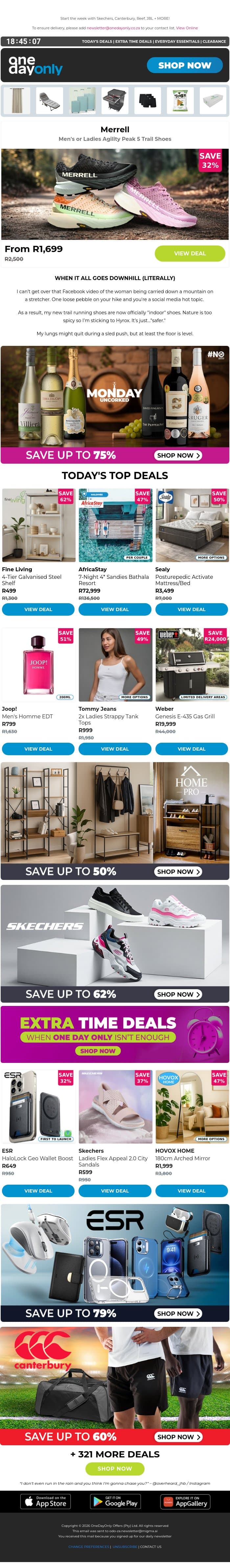Up to 79% OFF? Your Monday motivation ✨ email from Odo screenshot
