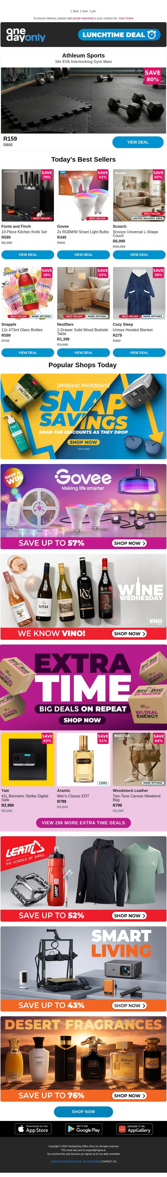 Floor it! This is 80% OFF 🏎️ email from Odo screenshot
