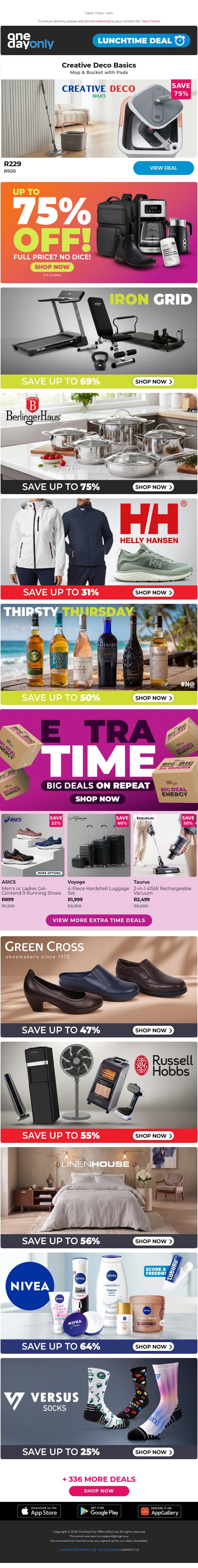75% OFF your #CleanTok starter kit ✨ email from Odo screenshot