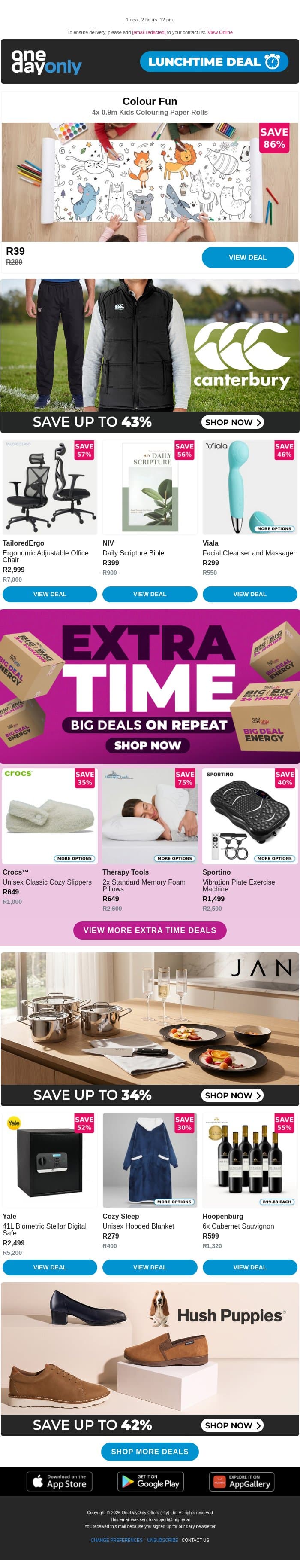 R39 = Hours of parental peace 🧘‍♀️ email from Odo screenshot