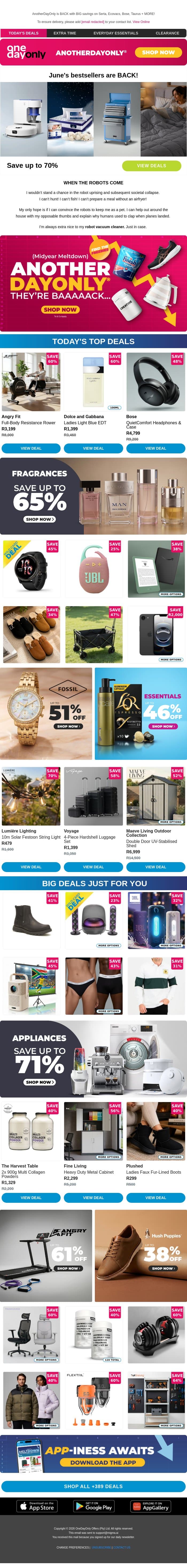 Up to 100% OFF? Our CFO is doing cartwheels 🤸 email from Odo screenshot
