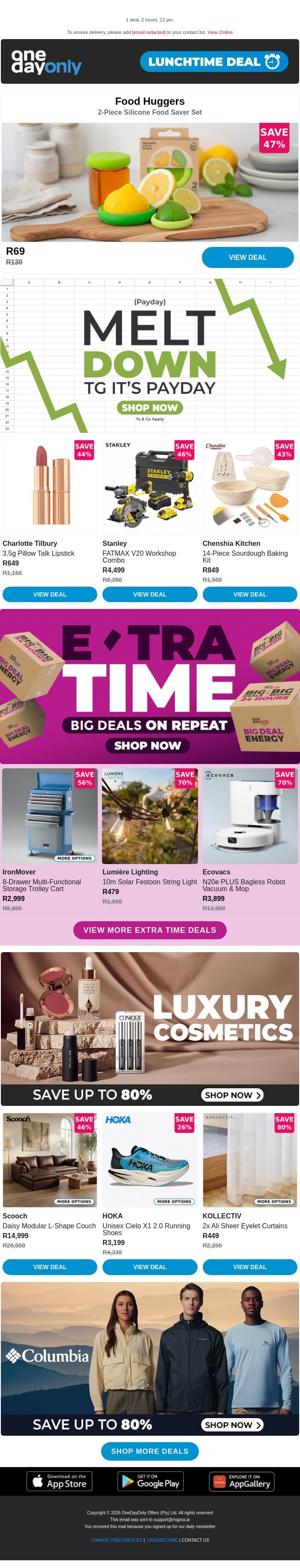 Seal the deal for R69 🤝 email from Odo screenshot