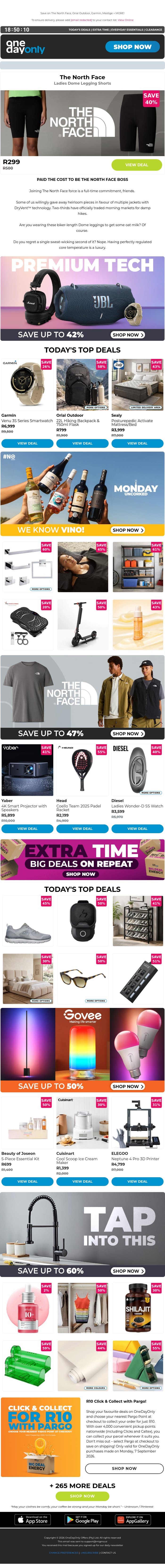 Up to 72% OFF just works out 💪 email from Odo screenshot
