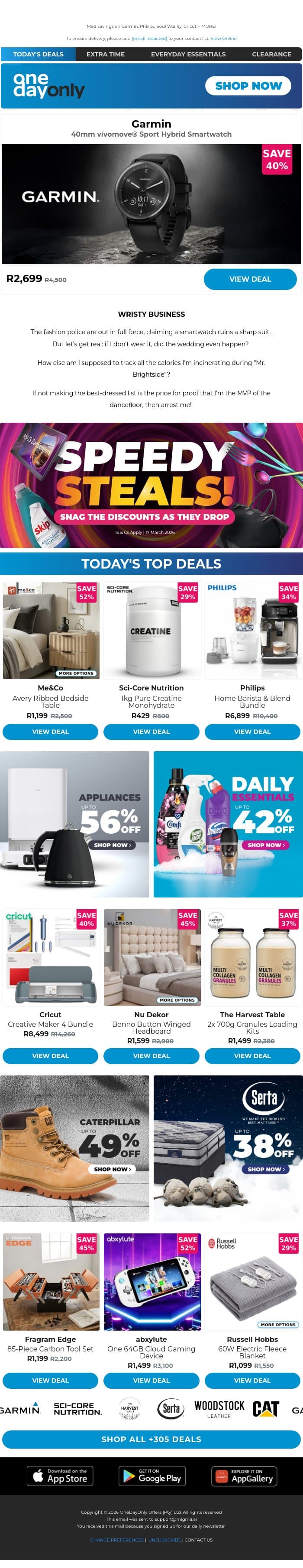 Up to 81% OFF? Act swiftly! 🤯 email from Odo screenshot