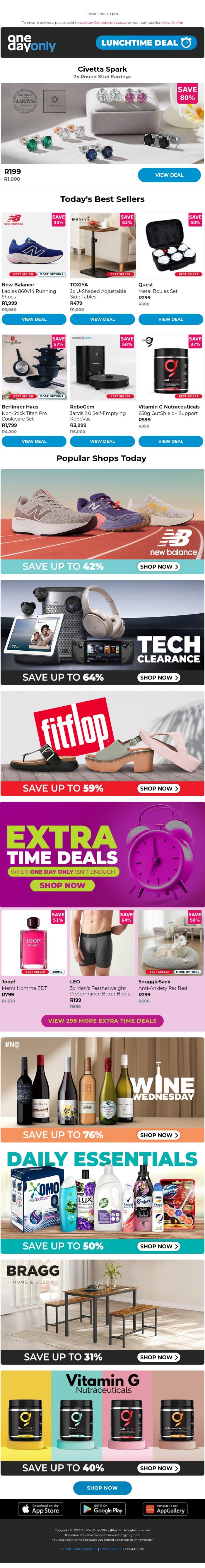 80% OFF this diamond deal 💎 email from Odo screenshot