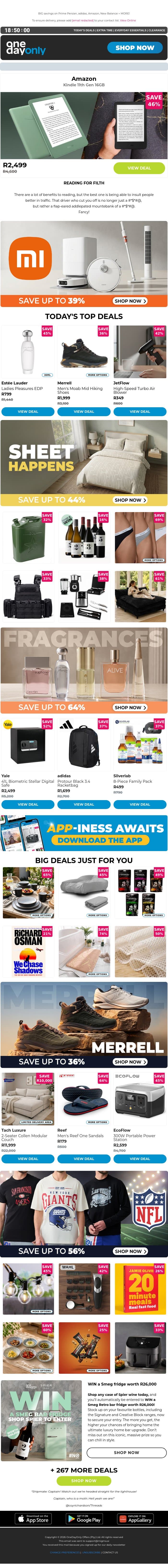 Up to 80% OFF? You better book it! 🏃 email from Odo screenshot
