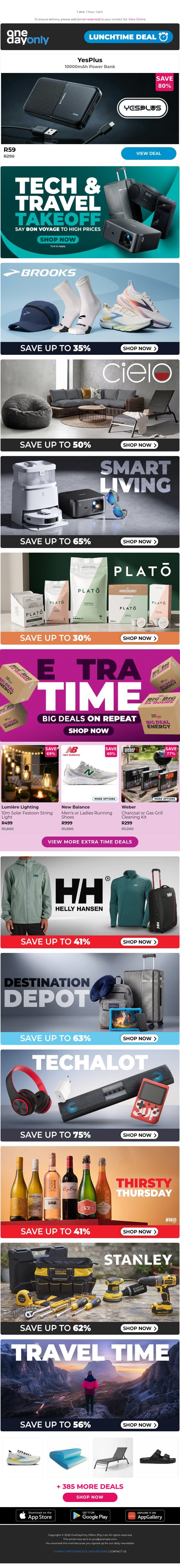 R59? That’s power! ⚡ email from Odo screenshot
