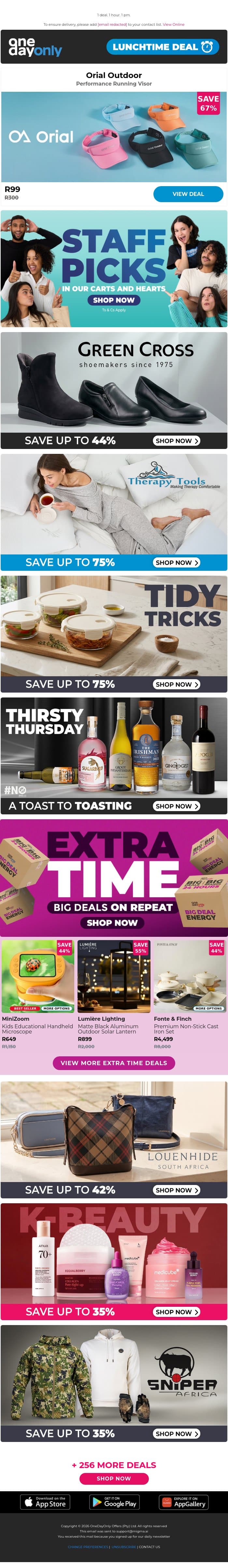 R99? Nothing shady about this deal 🧢 email from Odo screenshot