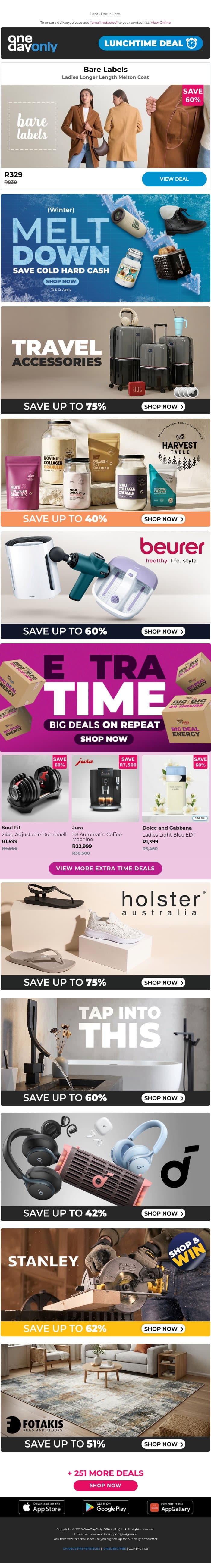 60% OFF: You’ll want to pocket this! 😉 email from Odo screenshot