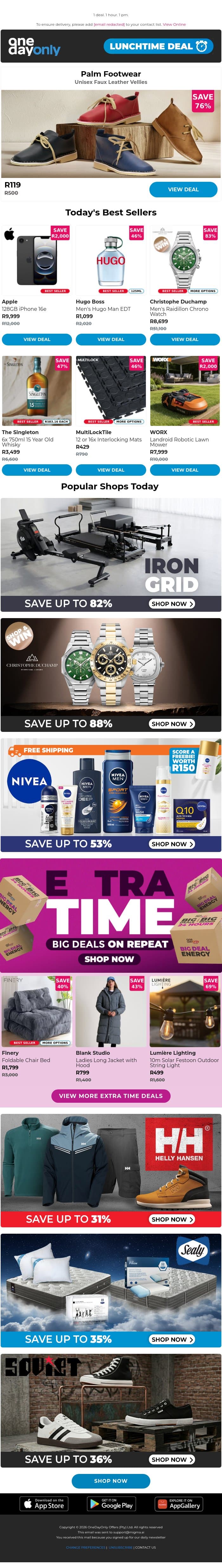 76% OFF? Don’t walk away 🥺 email from Odo screenshot