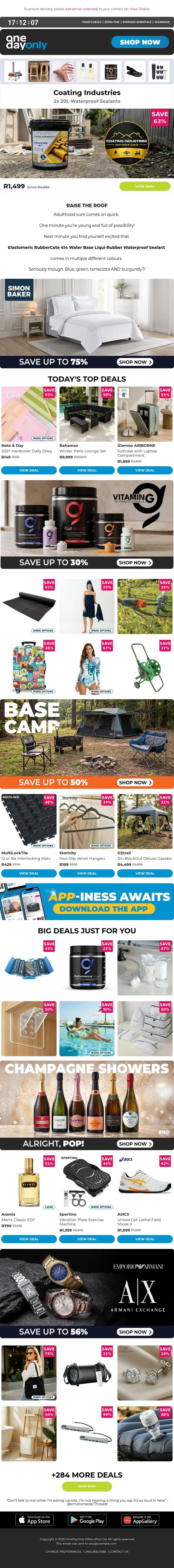 Up to 88% OFF? Seal the deal! 💧 email from Odo screenshot