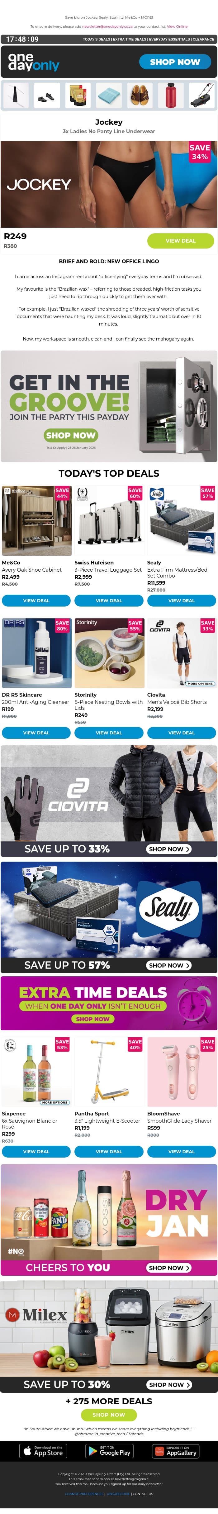 Up to 80% OFF: Easy like Sunday morning 🥰 email from Odo screenshot