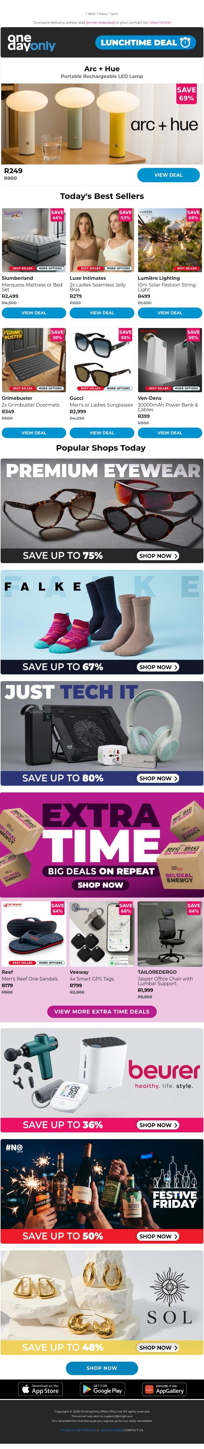 69% OFF? Light it up! 💡 email from Odo screenshot