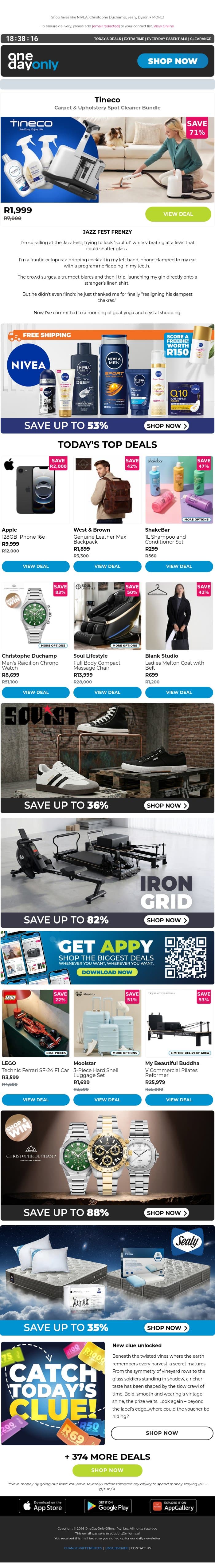 Up to 88% OFF as the Voucher Hunt goes on 🔍 email from Odo screenshot