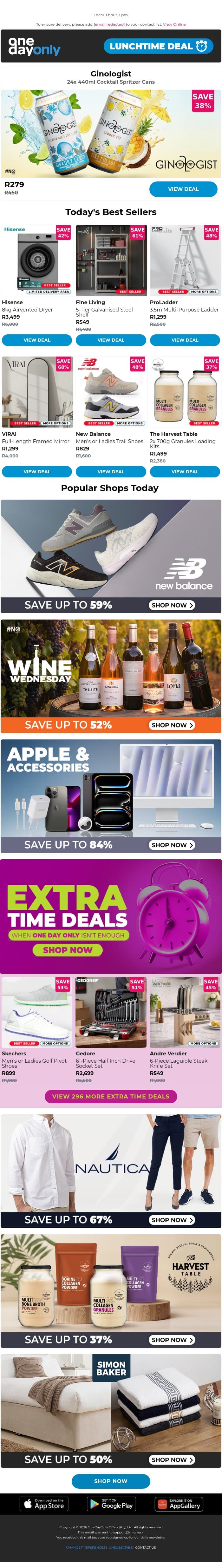 38% OFF to sip back + relax 😌 email from Odo screenshot
