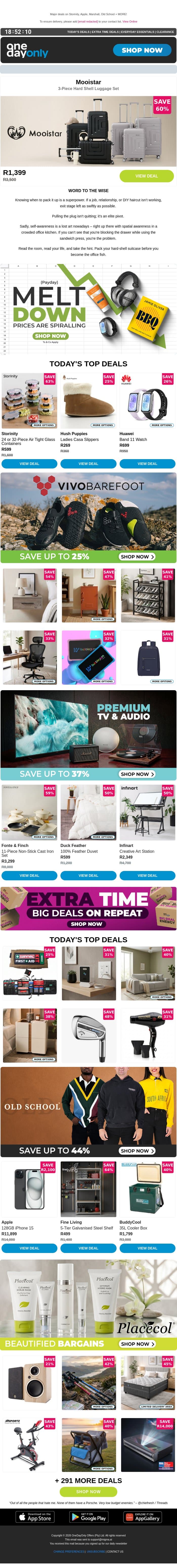 Up to 85% OFF will stretch your Randelas 💸 email from Odo screenshot