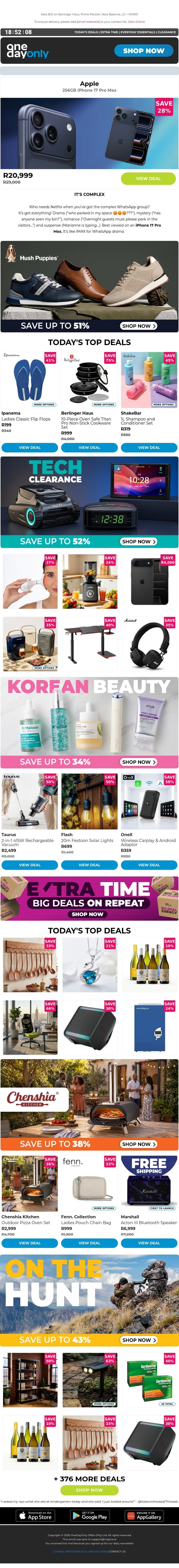 Up to 80% OFF? We call that a win! 📱 email from Odo screenshot