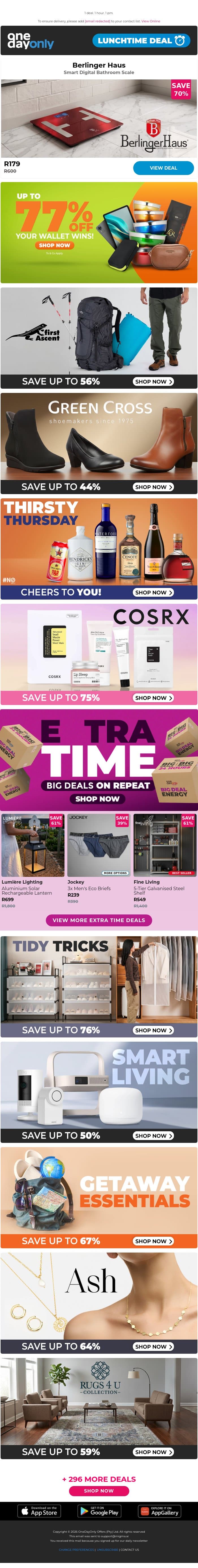 70% OFF? Let’s weigh in ⚖️ email from Odo screenshot