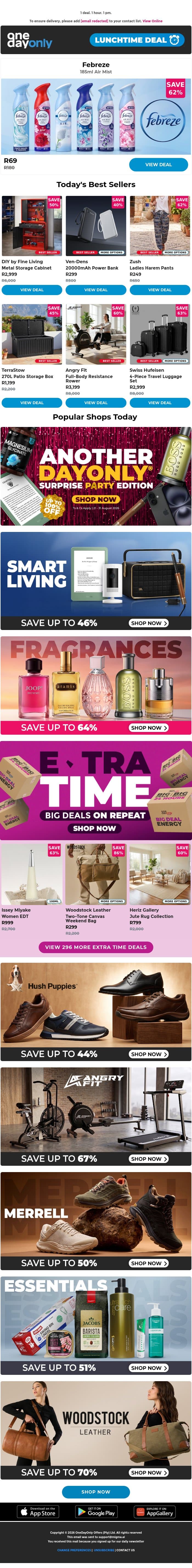 R69? This can’t be “mist”! 😉 email from Odo screenshot