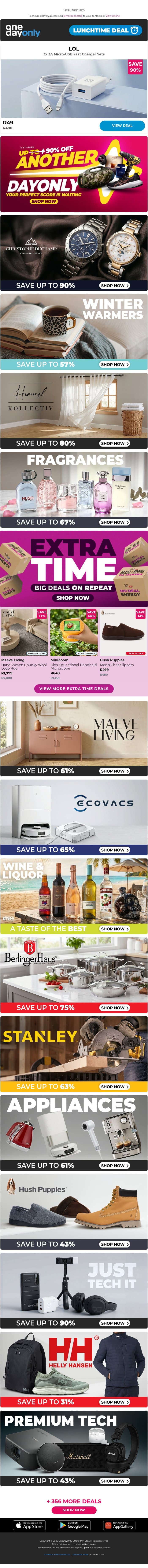 90% OFF? Electrifying! ⚡ email from Odo screenshot