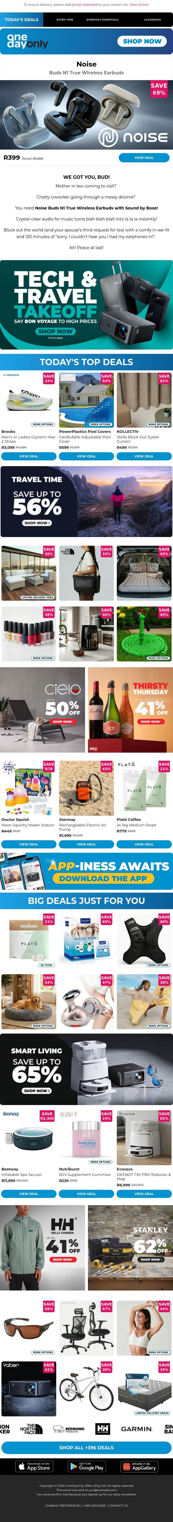 Up to 82% OFF? Music to our ears! 🎧 email from Odo screenshot