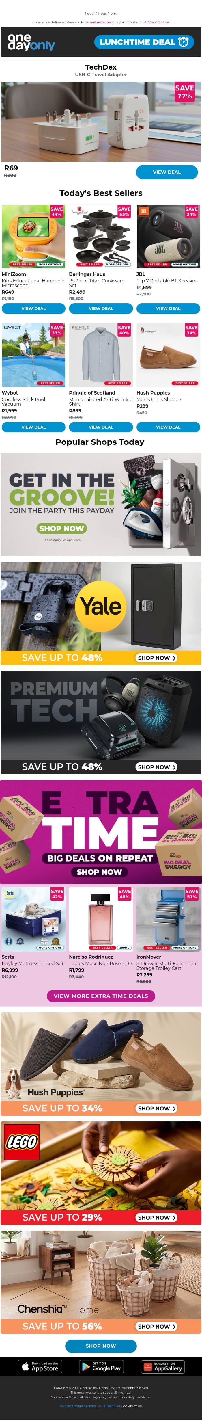 Plug in to 77% OFF! 🔌 email from Odo screenshot