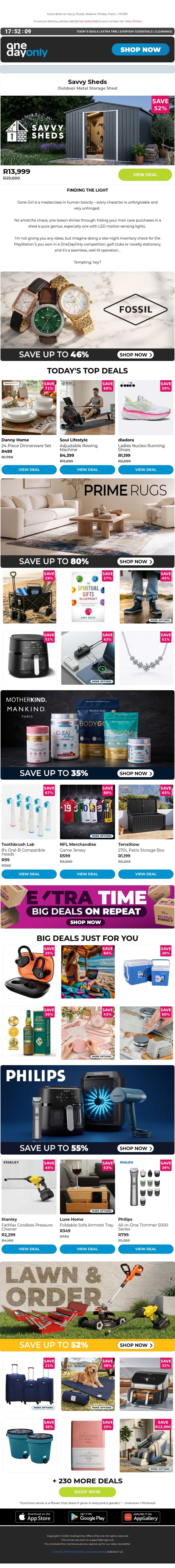 Up to 84% OFF? Oh, it’s on! 💡 email from Odo screenshot