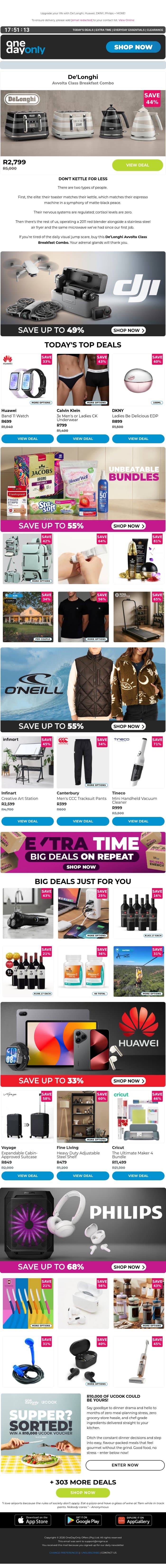 Peep this: Up to 81% OFF 👀 email from Odo screenshot