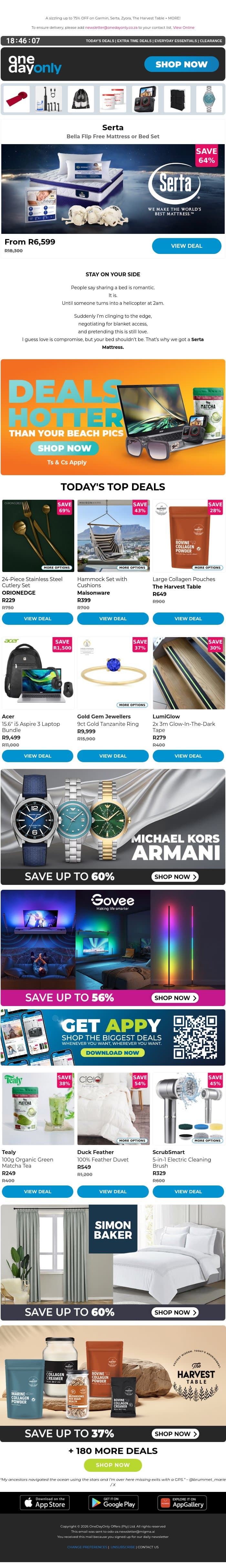 Ultimate SUMMA savings ☀️ email from Odo screenshot